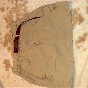 Carmar denim cargo buckle skirt